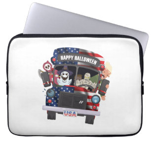 happy halloween bus shirt Party people Laptop Sleeve