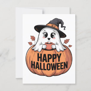 Happy Halloween Caffeine Ghost Postcards