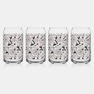 Happy Halloween Can Glass