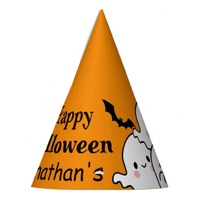 Happy Halloween Can Personalise Party Hat (Left)