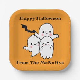 Happy Halloween Can Personalize Paper Plate