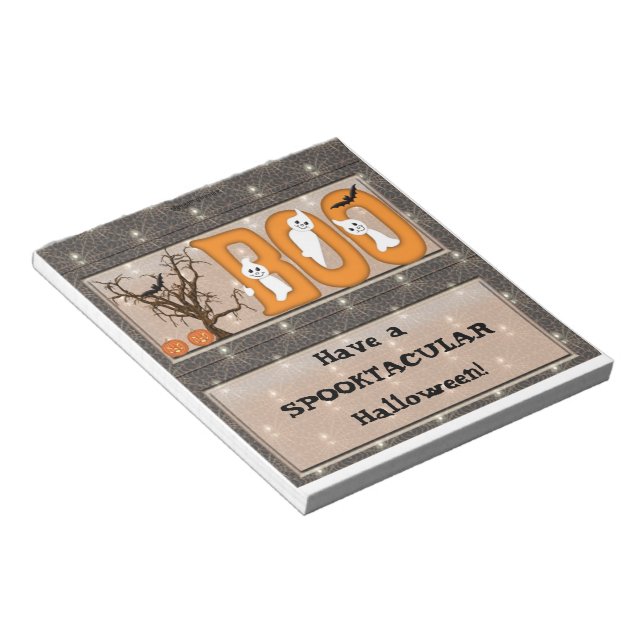 Happy Halloween Candy Bar Wrapper Party Favour Notepad (Angled)