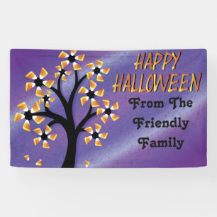 Happy Halloween Candy Corn Banner