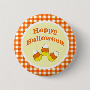 Happy Halloween Candy Corn Button
