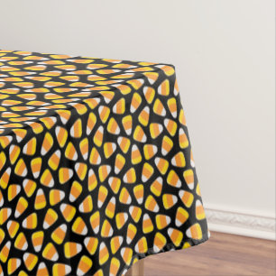 Happy Halloween Candy Corn Pattern Tablecloth