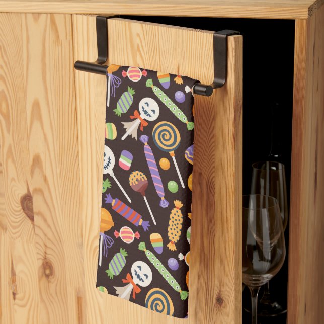 Happy Halloween Candy Kitchen Towel (Thirds Fold)