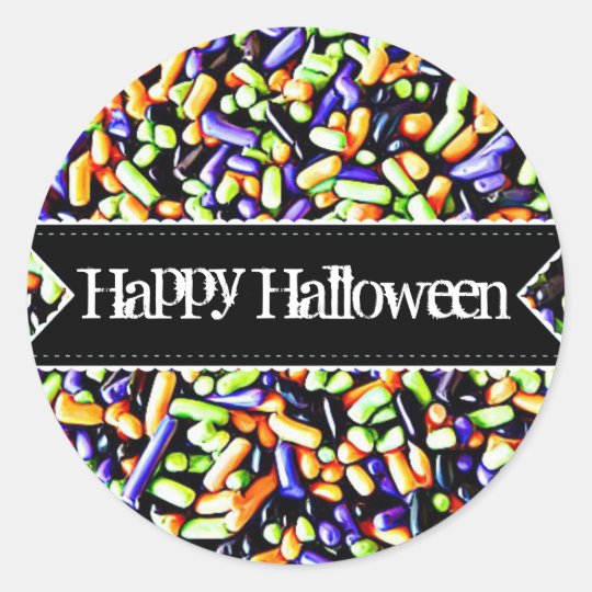 Happy Halloween Candy Sprinkles Stickers
