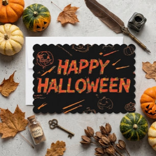 Happy Halloween card , Minimalist Modern halloween
