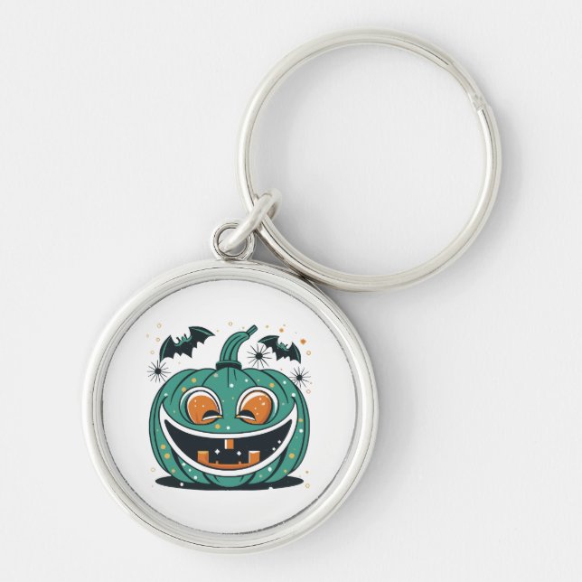 Happy Halloween! Carve a Pumpkin! Key Ring (Front)