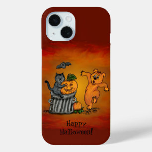Happy Halloween! Cat Bat Dog and Spider iPhone 15 Case