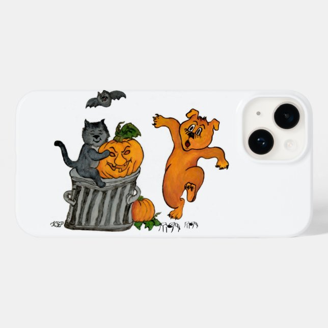 Happy Halloween! Cat Bat Dog and Spider Case-Mate iPhone Case (Back (Horizontal))