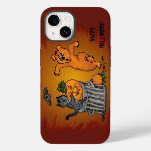 Happy Halloween! Cat Bat Dog and Spider Case-Mate iPhone 14 Case