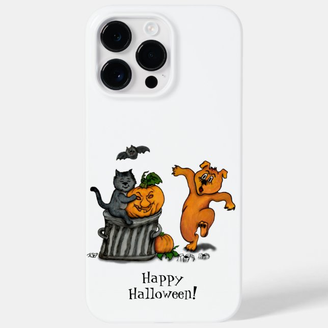 Happy Halloween! Cat Bat Dog and Spider Case-Mate iPhone Case (Back)