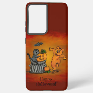Happy Halloween! Cat Bat Dog and Spider Samsung Galaxy Case