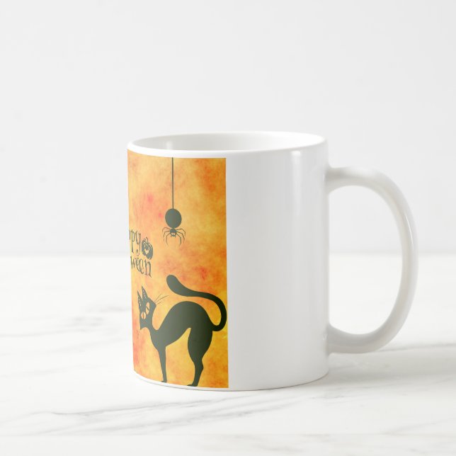 happy halloween cat coffee mug (Right)