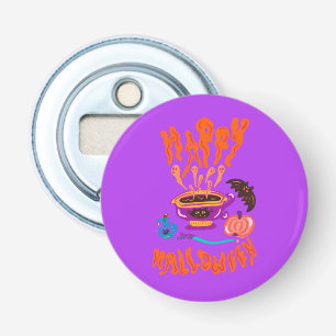 Happy Halloween cat lover witch’s cup of coffee Bottle Opener