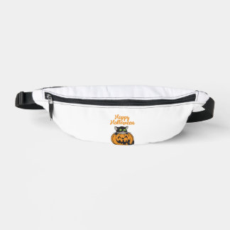 Happy Halloween Cat Pumpkin Bum Bags