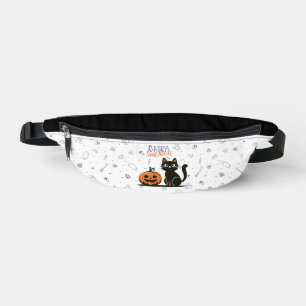 Happy Halloween cat & pumpkin Bum Bags