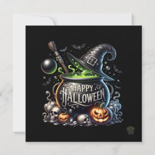 Happy Halloween Cauldron Invitation