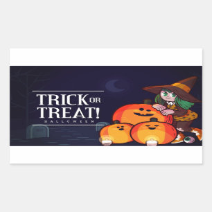 Happy Halloween Celebration Rectangular Sticker