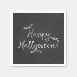Happy Halloween Chalkboard Chalk Holiday Party Napkin