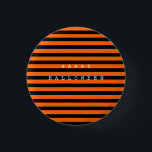 Happy Halloween Chic Black & Orange 3 Cm Round Badge<br><div class="desc">Get in the Halloween spirit with a chic happy Halloween button.</div>