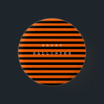 Happy Halloween Chic Black & Orange 3 Cm Round Badge<br><div class="desc">Get in the Halloween spirit with a chic happy Halloween button.</div>