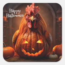 Happy Halloween Chicken Rooster Pumpkin Farm Paper