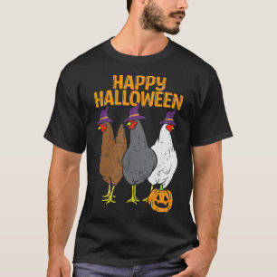 Happy Halloween Chickens Farm Animal Costume Men W T-Shirt