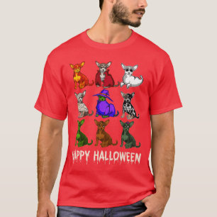 Happy Halloween Chihuahua Dog Witch Mummy Hallowee T-Shirt
