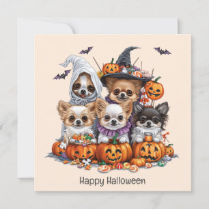 Happy Halloween Chihuahua Dogs Invitation