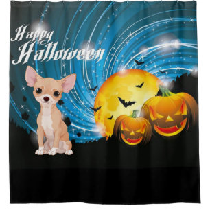 Happy Halloween Chihuahua Shower Curtain