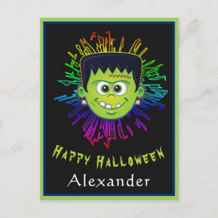Happy Halloween Child Trick Treat Fun Personalise  Postcard