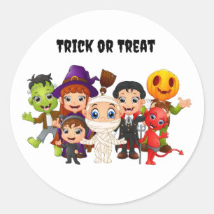 Happy Halloween Children Classic Round Sticker