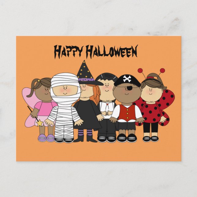Happy Halloween Children Postcard (Front)
