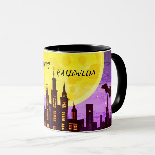 HAPPY HALLOWEEN CITYSCAPE MUG (Front Right)