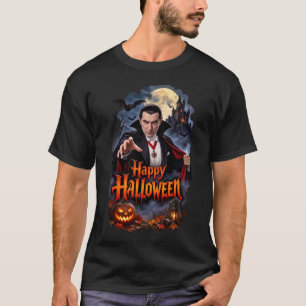 Happy Halloween Classic Dracula Vampire Horror T-Shirt