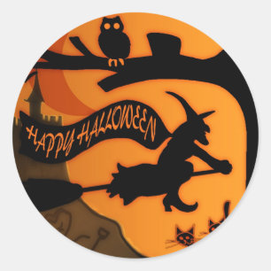 Happy Halloween Classic Round Sticker