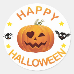 Happy Halloween Classic Round Sticker