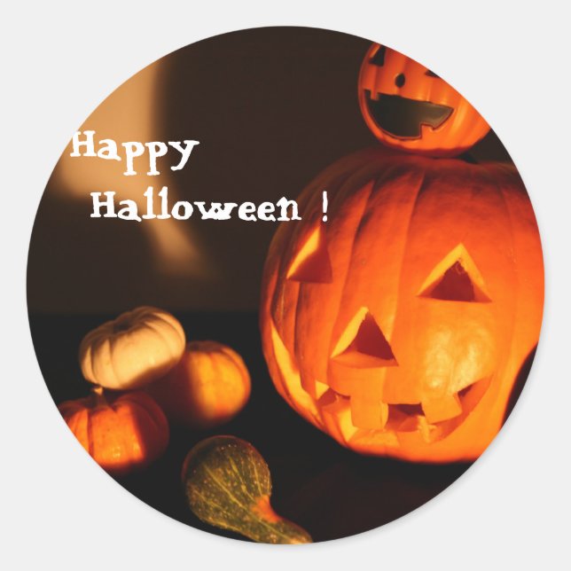 Happy Halloween! Classic Round Sticker (Front)