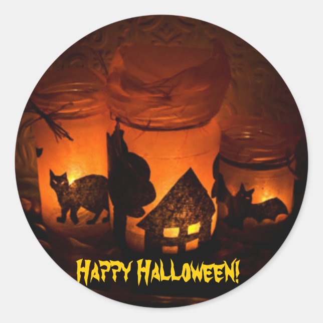 Happy Halloween! Classic Round Sticker (Front)