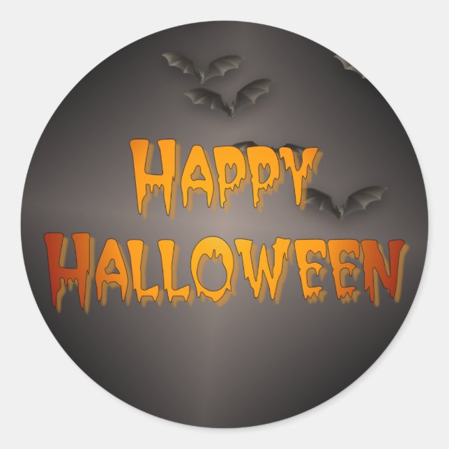 Happy Halloween Classic Round Sticker (Front)