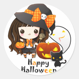 Happy Halloween Classic Round Sticker