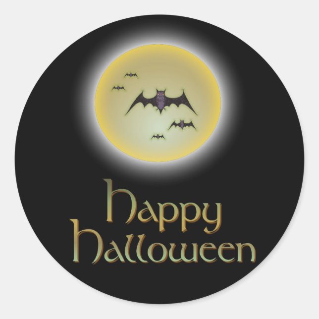 Happy Halloween Classic Round Sticker (Front)