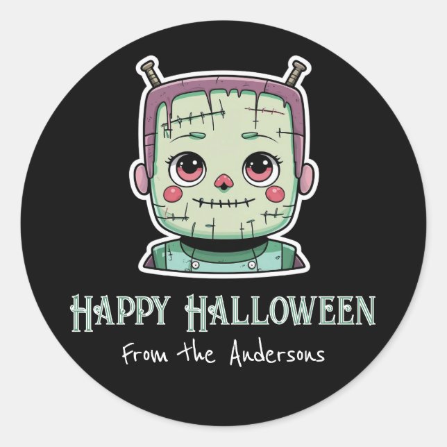 Happy Halloween   Classic Round Sticker (Front)