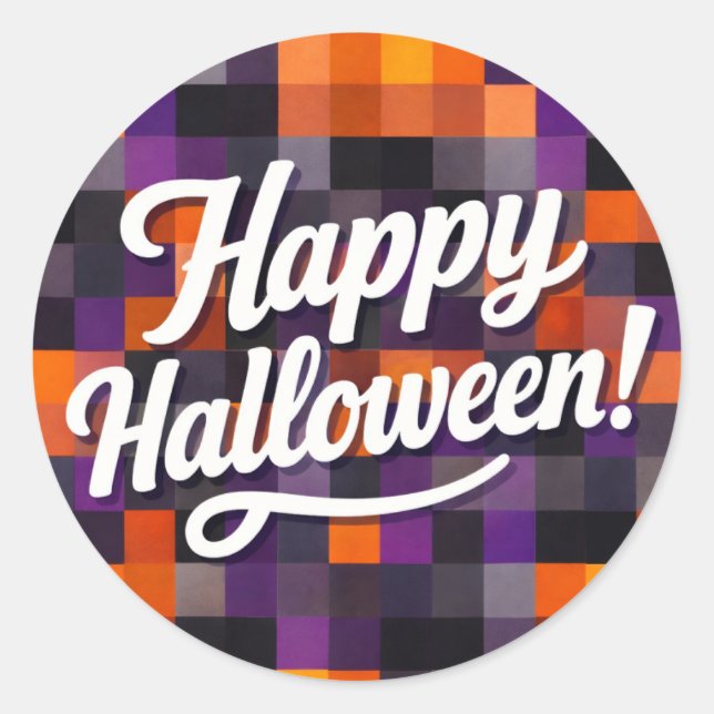 Happy Halloween Classic Round Sticker (Front)