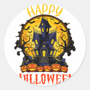 Happy halloween classic round sticker