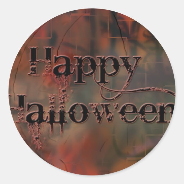Happy Halloween Classic Round Sticker (Front)