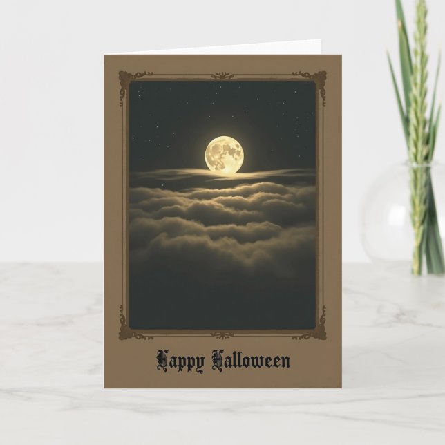 Happy Halloween Clouds Card (Front)