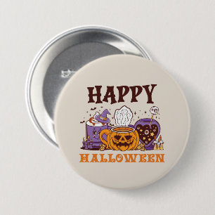 Happy Halloween Coffee Brew 7.5 Cm Round Badge